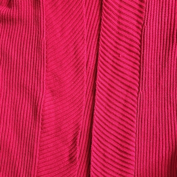 Chicos Longline Sweater Vest Size 2 L 12 Ribbed Knit Open Front Cotton Cashmere - Picture 4 of 10